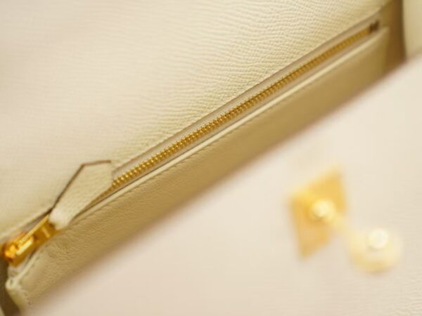 mmexport1744179552922 Hermes Women’s Tote Bag I2 Nata Epsom Leather Kelly 25CM Sellier Gold Hardware