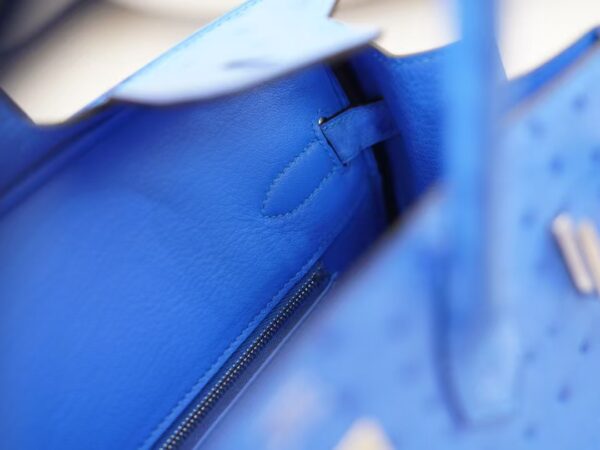 mmexport1744179780050 USA New York Birkin 30CM South Africa KK Ostrich O7 Bleuet Silver Hardware