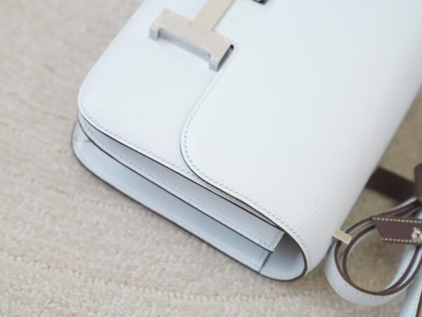 mmexport1745392679798 Hermes Bag Price Chevre Leather Constance 19CM T0 Blue Brume Silver Hardware