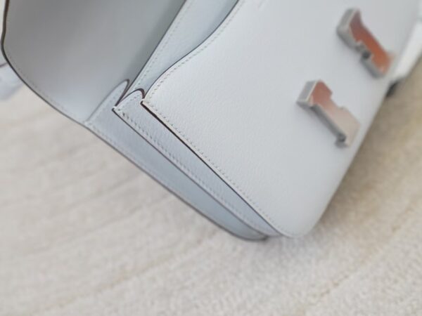 mmexport1745392685123 Hermes Bag Price Chevre Leather Constance 19CM T0 Blue Brume Silver Hardware
